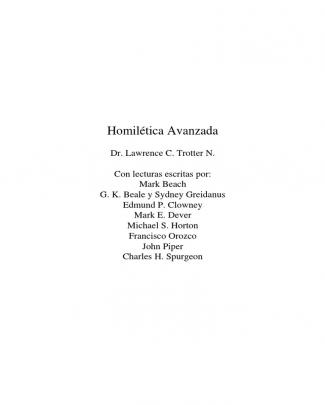 L_066 - Homilética Avanzada - Dr. Lawrende C. Trotter N.