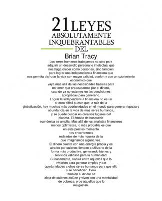 Las 21 Leyes Del Dinero